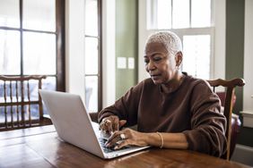 Senior woman using a laptop