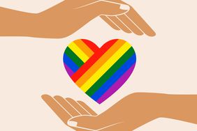 LGBTQ+ Health Resources , hands holding rainbow LGBTQ heart