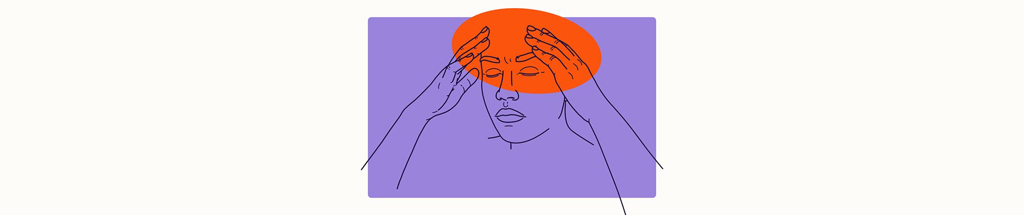 Illustration of a person with a migraine
